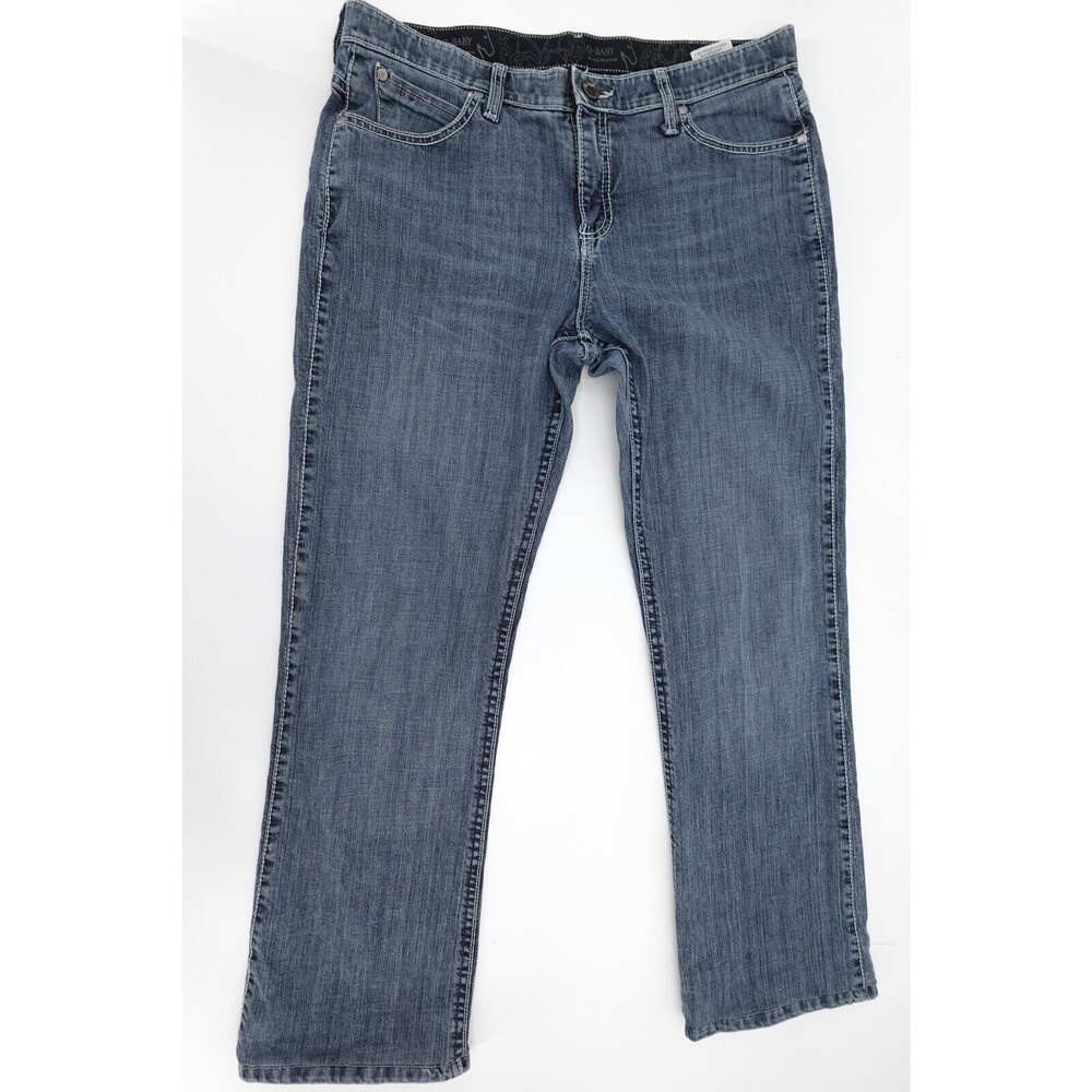 Wrangler Jeans Womens 9/10 Blue Q-Baby Bootcut Western Riding Stretch WRQ20PF